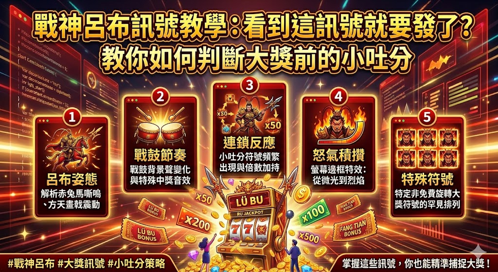 戰神呂布訊號教學:看到這訊號就要發了?教你如何判斷大獎前的小吐分