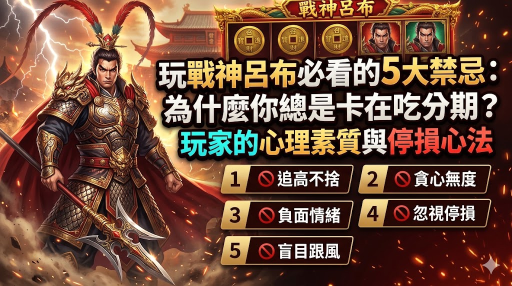 玩戰神呂布必看的5大禁忌:為什麼你總是卡在吃分期?玩家的心理素質與停損心法